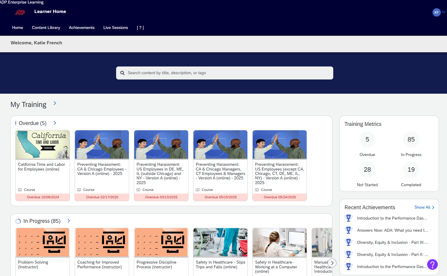 screenshot of ADP Comprehensive Services